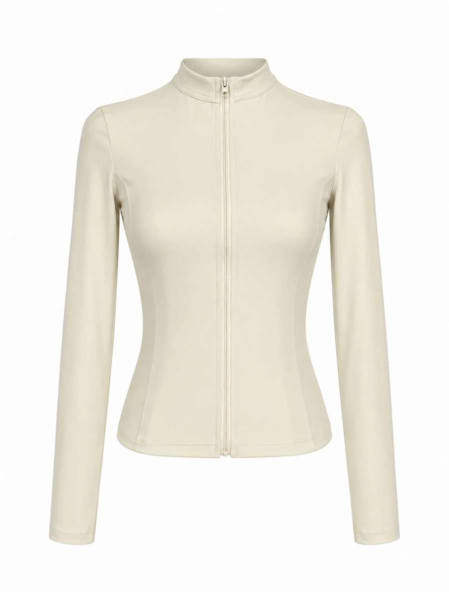 Soft Zip Long Sleeve Top