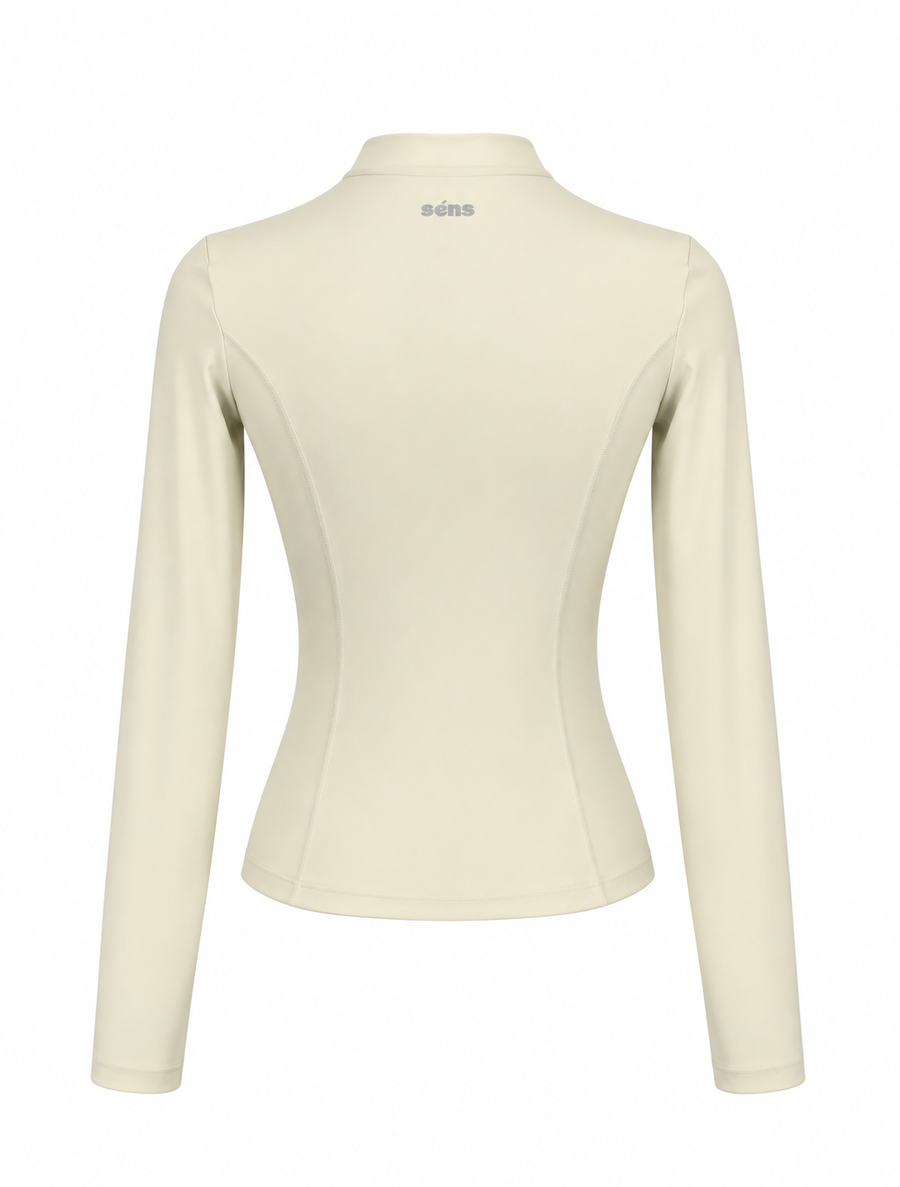 Soft Zip Long Sleeve Top